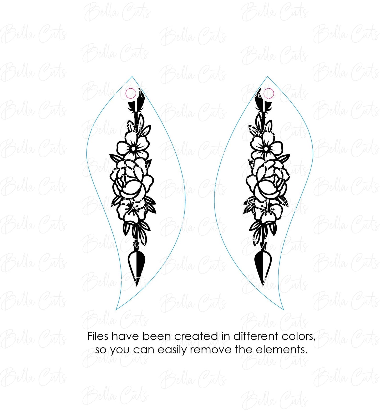 Boho Arrow laser cut earring SVG file for wood or acrylic #313