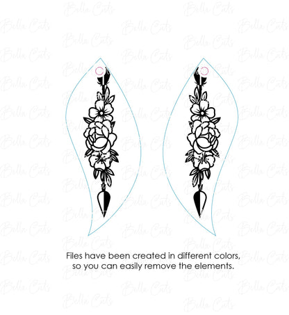 Boho Arrow laser cut earring SVG file for wood or acrylic #313