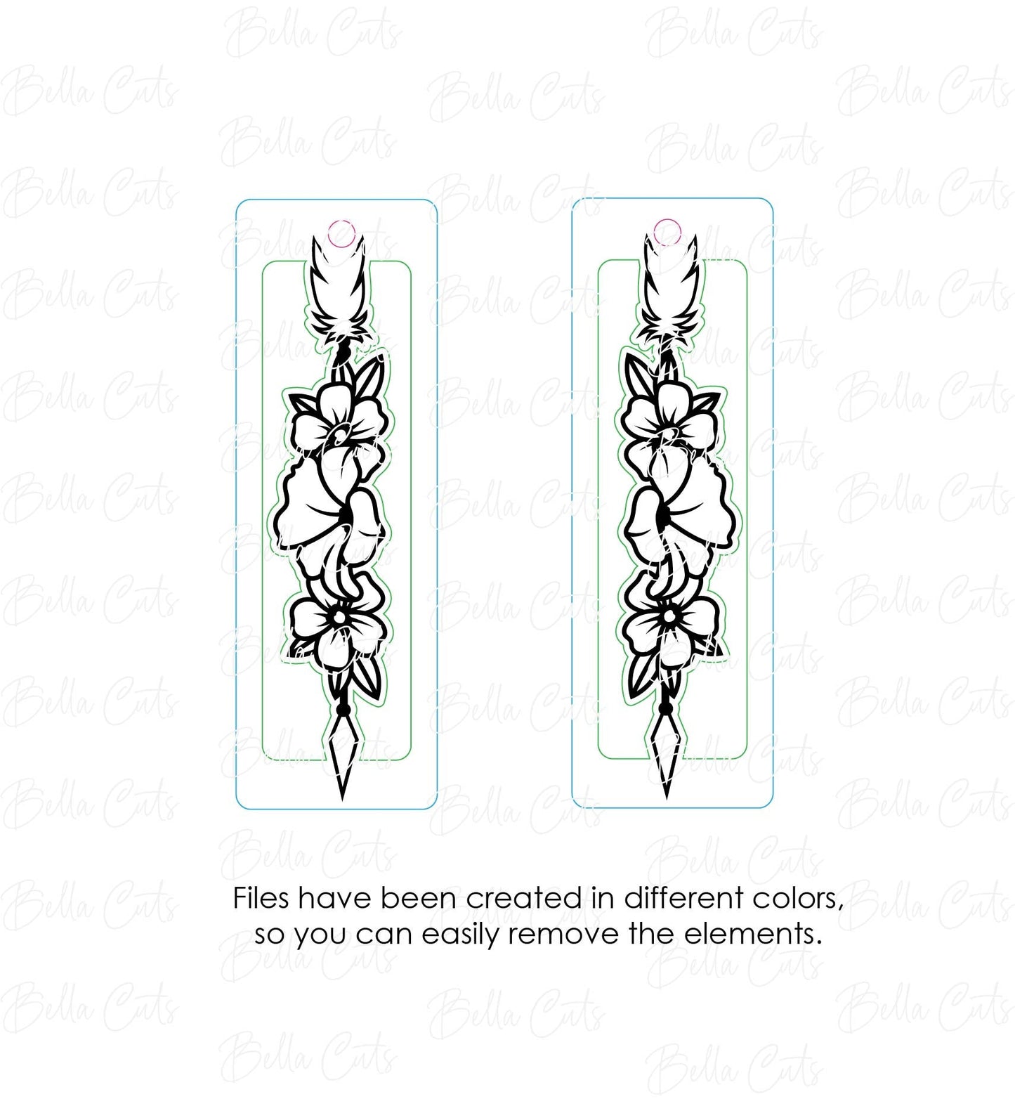Boho Arrow laser cut earring SVG file for wood or acrylic #312