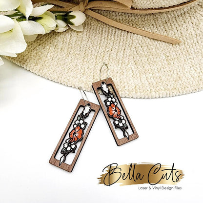 Boho Arrow laser cut earring SVG file for wood or acrylic #312