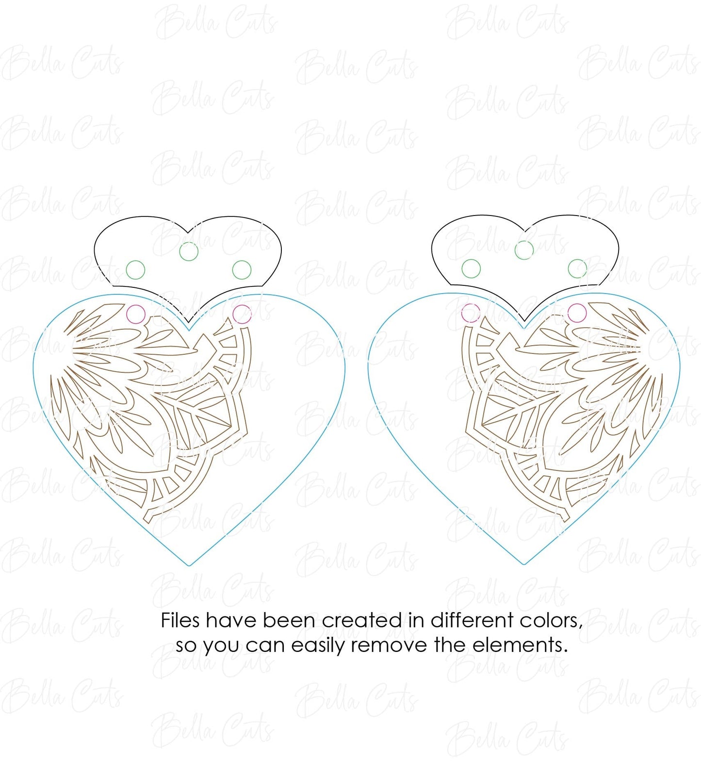 Heart Valentine Earrings Svg, Laser Cut File, Earring Design Files, Heart Wood Earrings Svg, Acrylic Earring Svg, Commercial Use #320