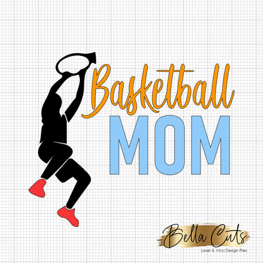 Basketball Mom Hoop Jump SVG digital download Vinyl, Cricut Ready File #V104