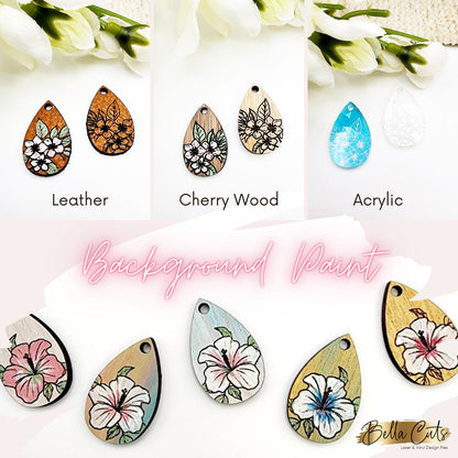 Butterfly Earrings Svg, Floral Earring Svg, Laser Cut Earrings, Drop Earrings SVG file for wood or acrylic #5003