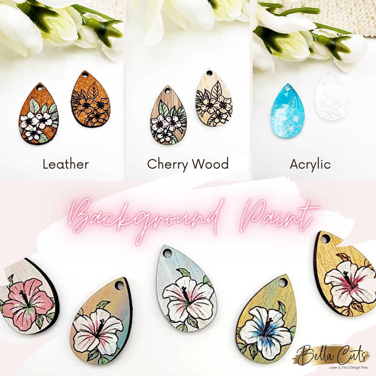 Berry Earrings Dangle Svg, Floral Earring Svg, Laser Cut Earrings, Drop Earrings SVG file for wood or acrylic #5004