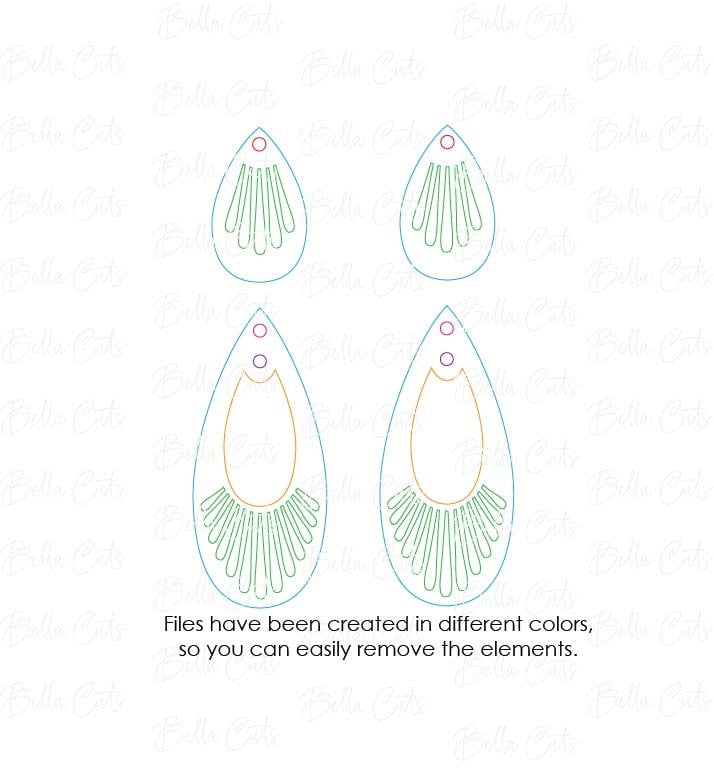 Drop Cut Out Earrings, Earring Svg Files, Laser Cut Svg, Instant Digital Download, Teardrop Earrings Glowforge File #423